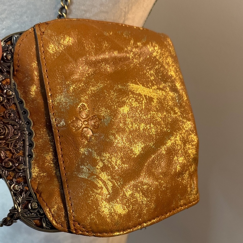Patricia Nash Provençal Escaoe Beaded Carmonita Small Frame leather Clutch EUC - Picture 9 of 15